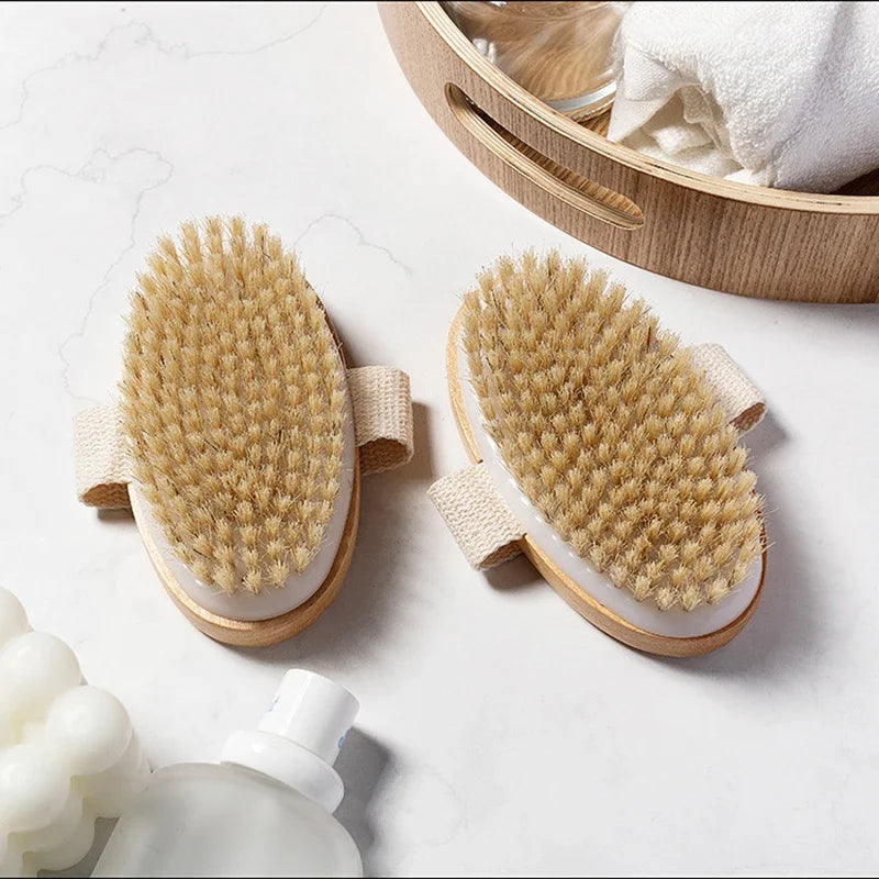 Natural Bristle Brush Soft Wet Dry Skin