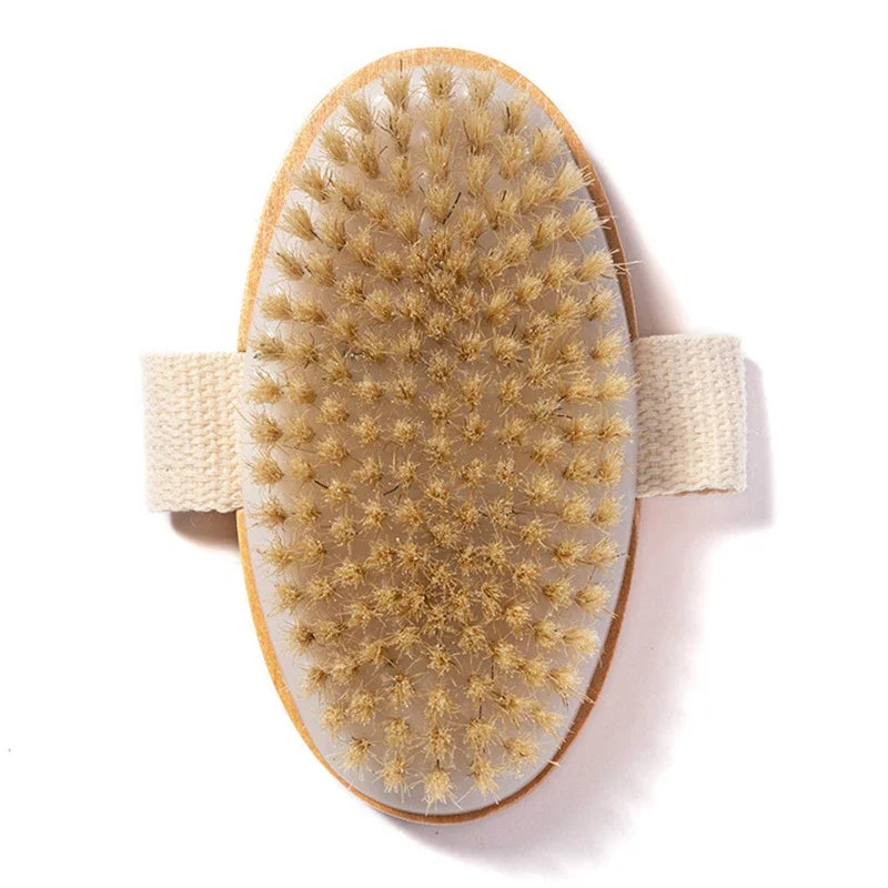 Natural Bristle Brush Soft Wet Dry Skin